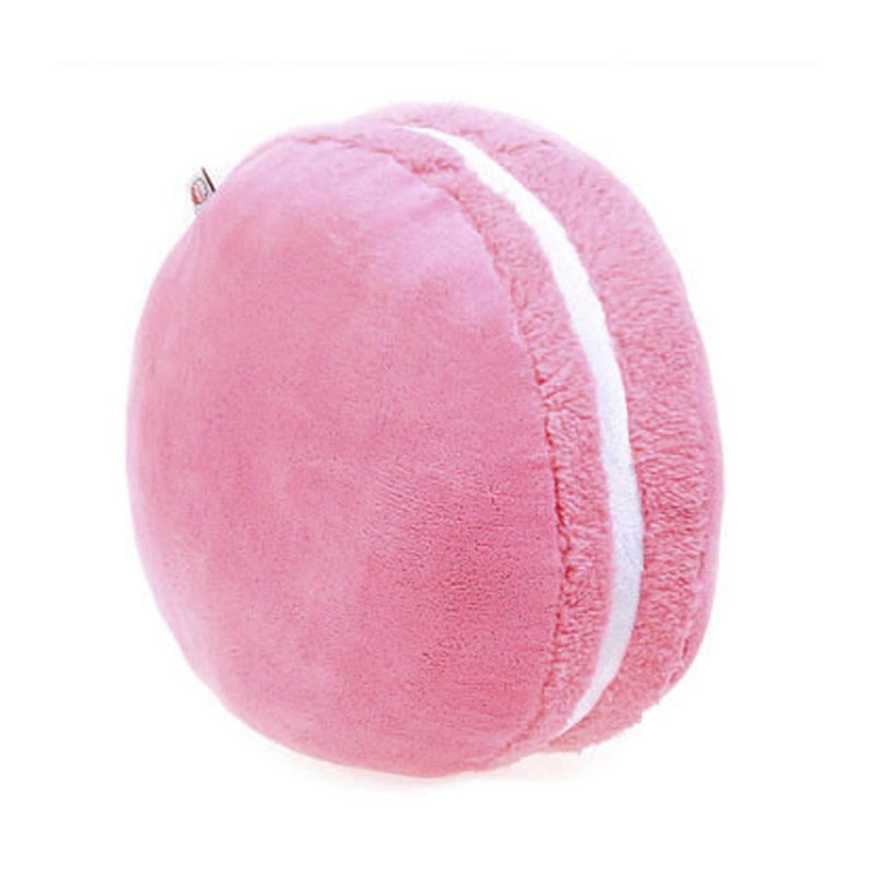ChezMax Macaron Pillow Plush Back Bolster Cushion Microbead Throw Pillow Case Round Seat Cushion Home Decor Pillow for Sofa Bedroom Office Dormitory Car 14.5" Pink - Image 2